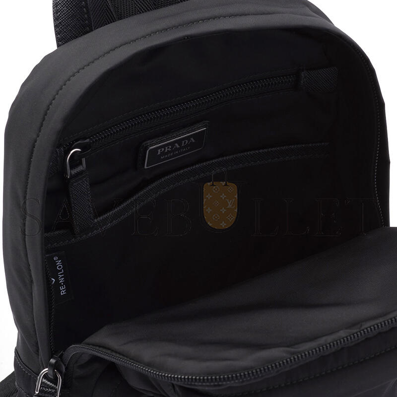 PRADA RE-NYLON AND SAFFIANO LEATHER BACKPACK 2VZ105 (31*20*5cm) PRADA RE-NYLON AND SAFFIANO LEATHER BACKPACK 2VZ105 (31*20*5cm)